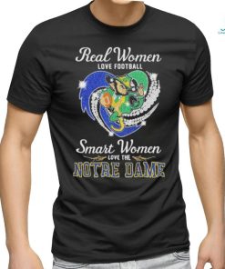 Real Women love football smart Women love the Notre Dame Mascot heart diamond shirt