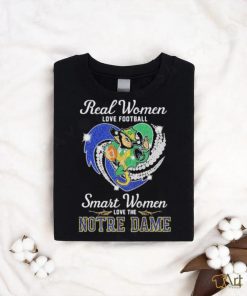 Real Women love football smart Women love the Notre Dame Mascot heart diamond shirt