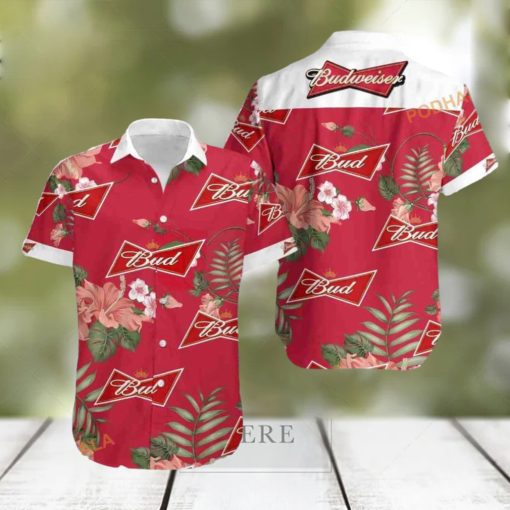 Red Hibiscus Flower Aloha hawaiian Shirt