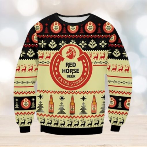 Red Horse Beer Extra Strong Ugly Christmas Sweater Gift For Men And Women