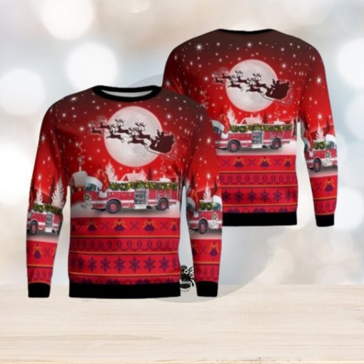 Red River Fire Department Christmas Ugly Sweater 3D Gift For Men And Women