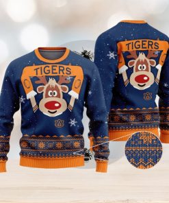 Reindeer Auburn Tigers Christmas 3D Printed Ugly Christmas Sweater