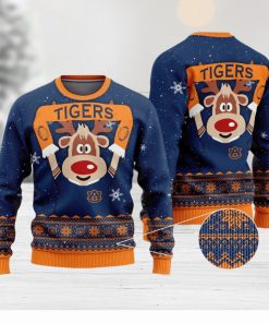 Reindeer Auburn Tigers Christmas 3D Printed Ugly Christmas Sweater