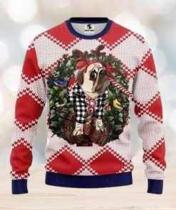 Reindeer Pug Dog Boston Red Sox Christmas Ugly Sweater