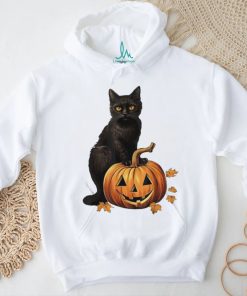 Retro Black Cat Halloween Pumpkin Shirt