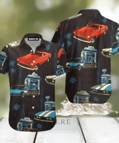 Retro Car Black Hawaiian Shirt For Men And Women