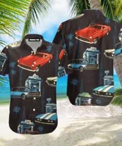 Retro Car Black Hawaiian Shirt For Men And Women