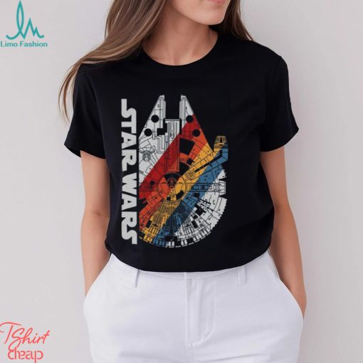 Retro Disney Star Wars Shirt Millennium Falcon Wears Logo Graphic T Shirt Galaxy’s Edge Day Tee Celebration Unisex Sweatshirt