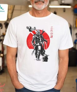 Retro Disney Star Wars Shirt The Mandalorian Child Red Sun Ink Portrait T Shirt Galaxy’s Edge Day Tee Classic