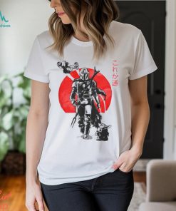 Retro Disney Star Wars Shirt The Mandalorian Child Red Sun Ink Portrait T Shirt Galaxy’s Edge Day Tee Classic
