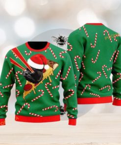 Retro Drax Pizza Cat Ugly Christmas Sweater, Cute Ugly Christmas Sweater