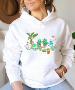 Retro Lady Gardener Ghost Gardening Plants Lover Halloween shirt