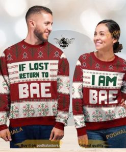 Return to BAE Couple 3D Christmas Sweater, Cute Ugly Christmas Sweater