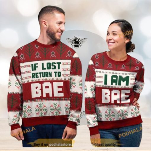 Return to BAE Couple 3D Christmas Sweater, Cute Ugly Christmas Sweater