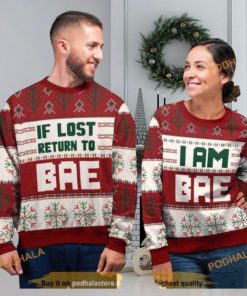 Return to BAE Couple 3D Christmas Sweater, Cute Ugly Christmas Sweater