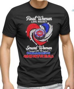 Rhinestone real women love hockey smart women love the Canadiens Montreal shirt