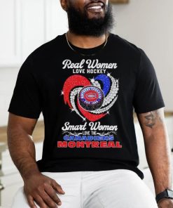 Rhinestone real women love hockey smart women love the Canadiens Montreal shirt