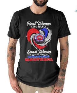 Rhinestone real women love hockey smart women love the Canadiens Montreal shirt
