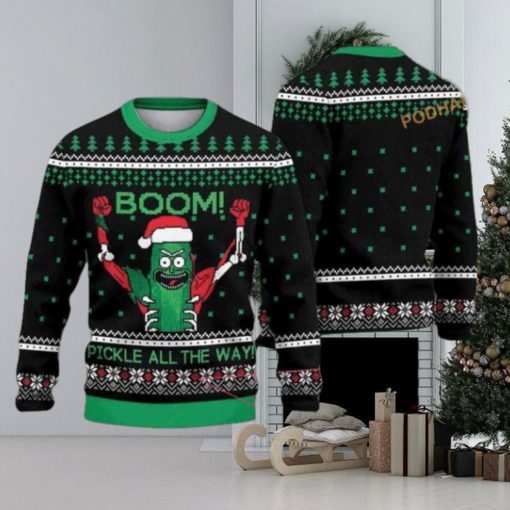 Rick And Morty Pickle Ugly Christmas Sweater, Cute Ugly Christmas Sweater