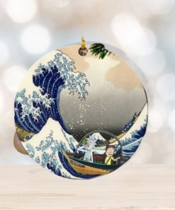 Rick And Morty The Great Wave Japan Perfect Gift For Holiday Ornament