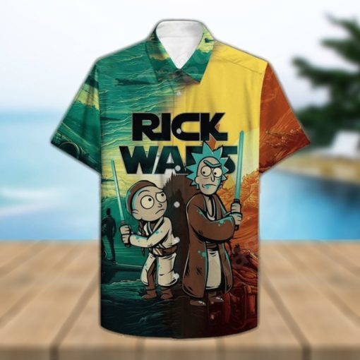 Rick & Morty Star Wars Hawaiian Shirt And Short