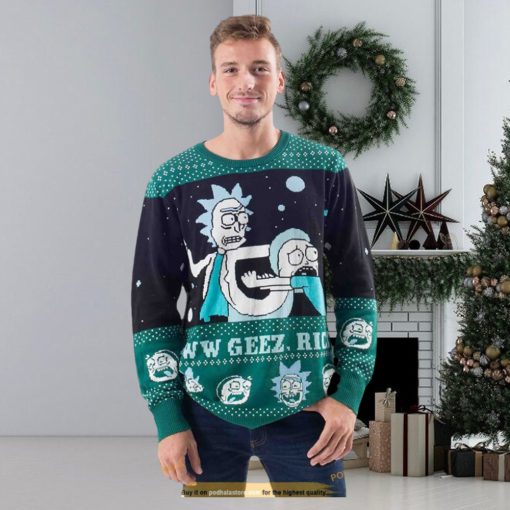 Rick and Morty Alien Aww Geez Rick Sweater, Funny Sweater