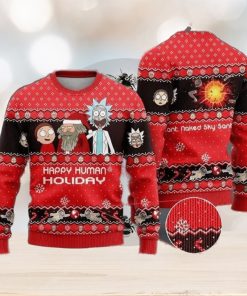 Rick and Morty Christmas Angelic Knitted AOP Sweater For Thanksgiving