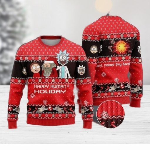 Rick and Morty Christmas Angelic Knitted AOP Sweater For Thanksgiving