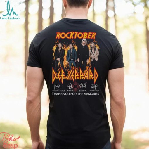 Rocktober Def Leppard Thank You For The Memories Unisex T Shirt