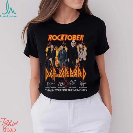 Rocktober Def Leppard Thank You For The Memories Unisex T Shirt