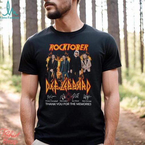 Rocktober Def Leppard Thank You For The Memories Unisex T Shirt