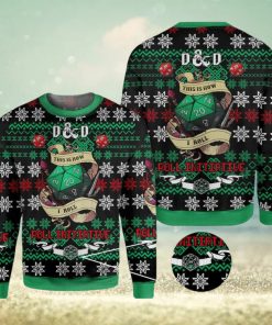 Roll Initiative Dungeons & Dragons Knitted Christmas 3D Sweater For Fans