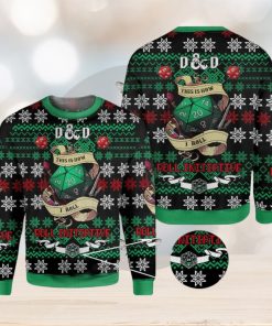 Roll Initiative Dungeons & Dragons Knitted Christmas 3D Sweater For Fans