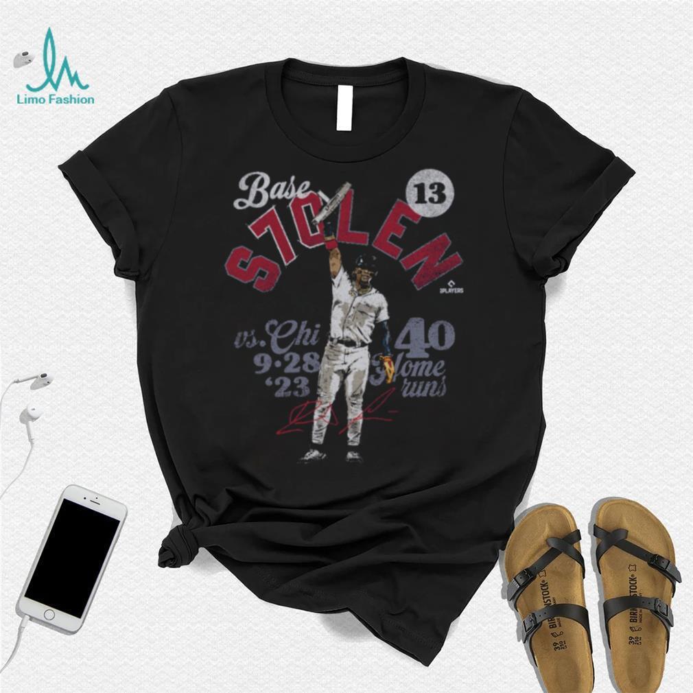 Ronald Acuna Jr. Atlanta 40 70 Club WHT Shirt Ronald Acuna Jr. Atlanta 40 70 Club WHT Shirt