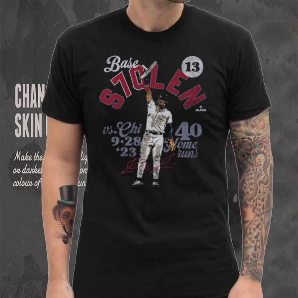 Ronald Acuna Jr. Atlanta 40 70 Club WHT Shirt Ronald Acuna Jr. Atlanta 40 70 Club WHT Shirt