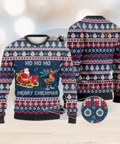 Rooster Santa Ho Ho Sweater, Chicken Christmas Gift