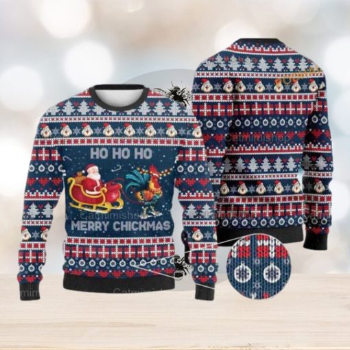 Rooster Santa Ho Ho Sweater, Chicken Christmas Gift