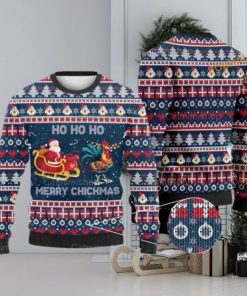 Rooster Santa Ho Ho Sweater, Chicken Christmas Gift