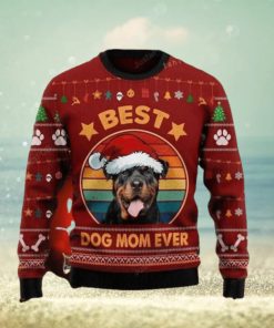 Rottweiler Best Dog Mom Ever Ugly Christmas Sweater Impressive Gift For Men And Women