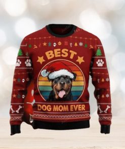 Rottweiler Best Dog Mom Ever Ugly Christmas Sweater Impressive Gift For Men And Women