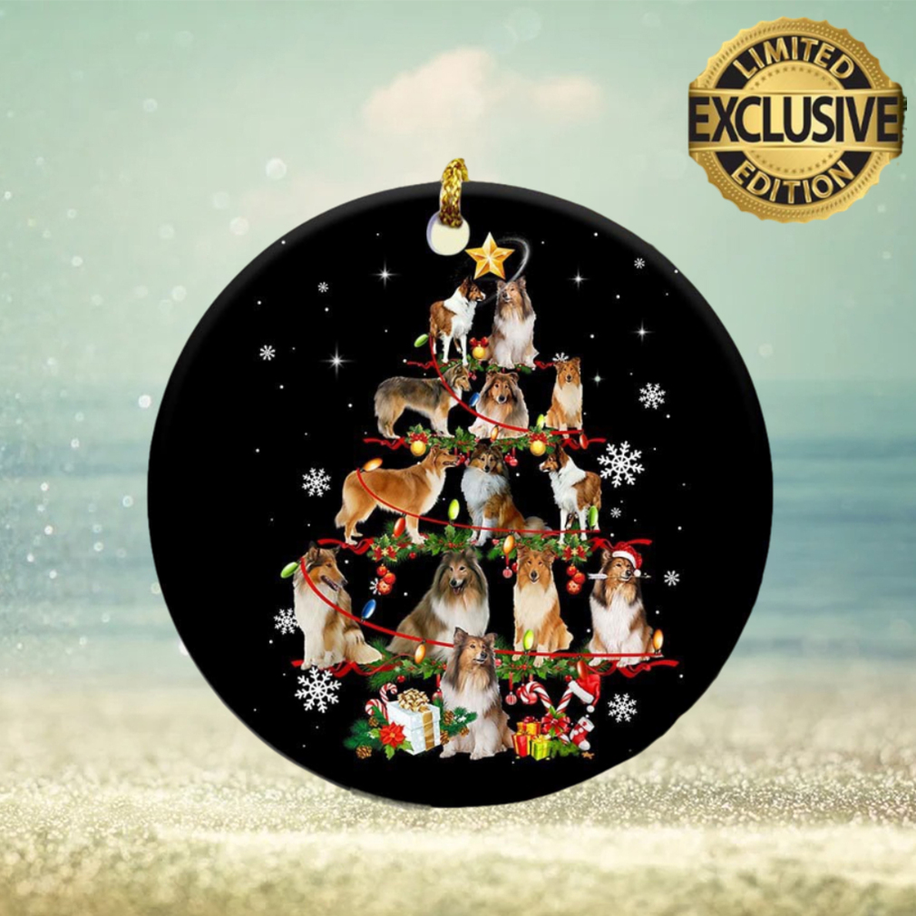 Rough Collie Christmas Tree Lights 2023 Holiday Gifts Custom Name For Dog Lovers Christmas Decorations Ornament Rough Collie Christmas Tree Lights 2023 Holiday Gifts Custom Name For Dog Lovers Christmas Decorations Ornament