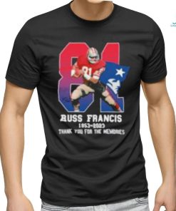 Russ Francis 1953 2023 Patriots Thank You For The Memories T Shirt