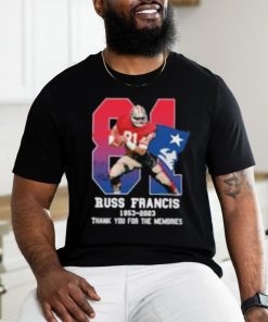 Russ Francis 1953 2023 Patriots Thank You For The Memories T Shirt