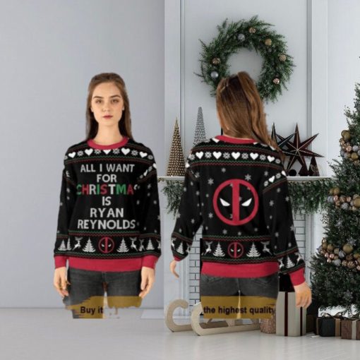 Ryan Reynolds Deadpool Ugly Christmas Sweater, Friends Christmas Sweater