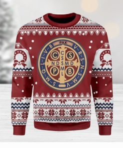 Saint Benedict Medal Ugly Christmas Sweater