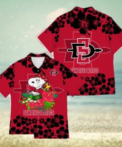 San Diego State Aztec Snoopy Champions Funny Hawaiian Shirt New For Fans Gift Christmas Holidays