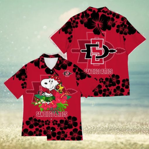 San Diego State Aztec Snoopy Champions Funny Hawaiian Shirt New For Fans Gift Christmas Holidays