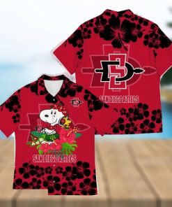 San Diego State Aztec Snoopy Champions Funny Hawaiian Shirt New For Fans Gift Christmas Holidays