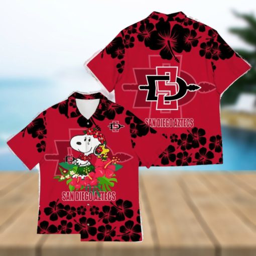 San Diego State Aztec Snoopy Champions Funny Hawaiian Shirt New For Fans Gift Christmas Holidays