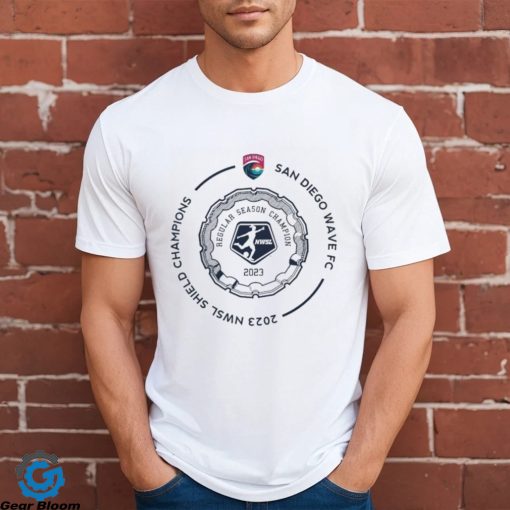 San Diego Wave Fc 2023 Shield Champs Circle Shirt